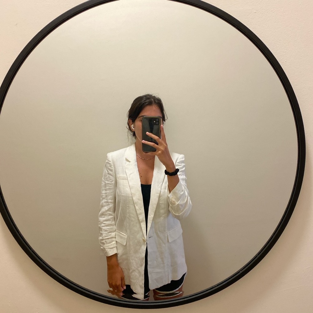 Joie White Linen Blazer